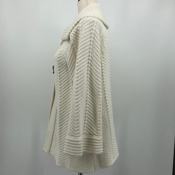 JM Collection White Silver Buckle Cardigan | Loose Fit - Picture 2 of 5